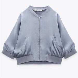 Zara Gray blue  Bomber Jacket